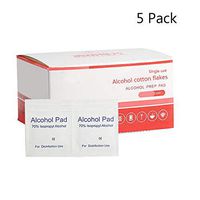 GCFBCL Lens Cleaning Wipe, Disposable Alcohol Wipes, Individual Package Portable Nail Cleanser Cloth for Nail Art Cell Phone Dinnerware, 100Pcs/ Box,5 Pack