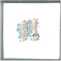 Pack of 15 Luxury 70th Birthday Foil Finished Large Napkins (3 Ply)