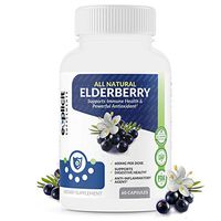 All Natural Elderberry Supplement - Powerful Antioxidant Elderberry Capsules - Extra Strength 1200mg - Supports Immune Health - Made in USA - 1 Month