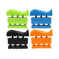 4pcs Guitar Hand Finger Exerciser Finger Grip Trainer Hand Training Strengthener (Blue/Black/Green/Orange)