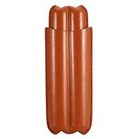 Garosa Cigar Box Leather Cigar Set Portable Cigar Case Humidor Tube Travel Holds 2 Cigars Outdoor Indoor Use(Brown)