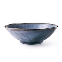 AXZHYX Bowl Bowl Wind Creative Personality Rule Dessert Bowl Vegetable Salad Bowl Wave Bowl Hotel Tableware Home Noodles Boiled Fish Soup Bowl
