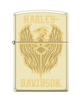 Zippo Harley-Davidson Eagle Wings Pocket Lighter, Matte Cream