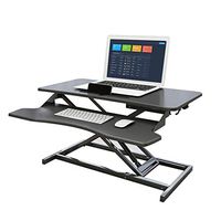 Standing Desk with Keyboard Tray,Height Adjustable 80cm40cm Platform Riser Converter Stand Up Desk,Ergonomic Design Office Tabletop Computer Workstation for Laptop