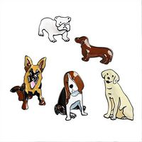 5 Piece/Set Dog Animal Badges Denim Jacket Pin Enamel Brooches Fashion Jewelry Daily Novelty Creation Party Woman Cheap Style Womans Women Accesories
