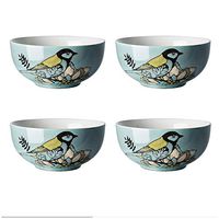ZFF Hand-painted Beef Noodle Bowl Household Bowl Creative Noodle Bowl Personality Dish Bowl Ceramic Salad Bowl Soup Bowl Tableware Ramen Bowl (Color : D)