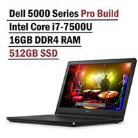 Dell Inspiron 5000 Series 15.6 Inch HD Pro Build Business Laptop (Intel i7-7500U 2.7Ghz, 16GB DDR4 RAM, 512GB SSD, Windows 10 Professional )
