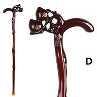 ZHM Wood Cane with Supportive Curved Handle Exquisite Carving Walking Canes as Gifts Walking Sticks for Men and Women Hand Crutch,For150~155cm