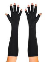 Protexgloves 3/4 Finger Elle Grip (Black, Medium)