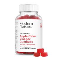 Modern Nature Apple Cider Vinegar Gummies Dietary Supplement, with Beet & Pomegranate, 60 Vegetarian Gummies