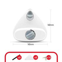 QAIYXM Double-Sided Window Cleaner Glass Wiper Magnetic Cleaning Tools, Strong Magnetic 3-32Mm, 6-Files Adjustable Magnetic Glass Wiper Glider Washing Brush Tools,A