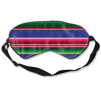 COLOMAKE Novel Colorful Mexican Blanket Stripes Sleep Eye Mask for Men Women Sleeping Mask & Blindfold Block Out Light Soft Comfort Eye Shade Cover for Yoga Meditation