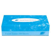 Boxed Facial Tissue, 2-Ply, White, 100 Sheets/Box (10 Cartons)