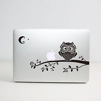 Tloveskin Fashionable and Creative Stickers for Macbook Pro and Air Easy to Use Easy to Clean（owl）