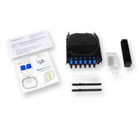 CCH-CS12-59-P00RE: Corning CCH Pigtail Splice Cassette, 12 F, SC, UPC, Duplex, Single-Mode (OS2), Single-Fiber (250 µm) (Black)