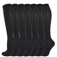 7 Pack 20-30mmhg Compression Socks for Men & Women-Best for Running,Athletic,Medical,Pregnancy and Travel(L/XL-US Women 8-15.5,Men 8-14)