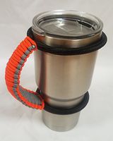 Handle fits RTIC, SIC cups, Ozark Trail, Yeti and most 30 oz Tumblers Orange and Gray (HANDLE ONLY)