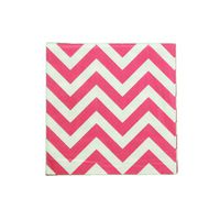 Chevron Beverage Napkins | 20ct (Hot Pink and White)