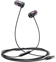in Ear Headphones Earbuds Earphones with Line-in Microphone Heavy Bass Dynamic Driver Earphones with Non Tangle Fabric Braid for Running Gym iOS Android Phones Music Player iPhone Black3