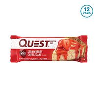 Quest Nutrition Strawberry Cheesecake Protein Bar, High Protein, Low Carb, Gluten Free, Keto Friendly, 12 Count