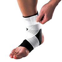 LP SUPPORT 728 - Ankle Support with Strap- Neoprene Ankle Brace - Reduce Pain and Stiffness for Ankle Sprain and Swelling - Extra Strap for Compression (M)