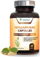 Psyllium Husk Capsules Premium Dietary Fiber 1450mg - Psyllium Powder Supplement - Made in USA - Best Soluble Fiber Pills, Helps Support Digestion & Regularity - 120 Capsules