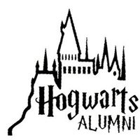 Legacy Innovations Hogwarts Alumni Black Decal Vinyl Sticker|Cars Trucks Vans Walls Laptop| Black |5.5 x 5.5 in|LLI683