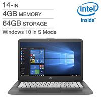 HP Newest Lightweight Stream-14inch Diagonal HD SVA BrightView Display, Intel Celeron N4000 Up to 2.60GHz Processor, 4GB DDR4 Memory, 64GB SSD, Intel UHD Graphics, HDMI, Win10 S-Gray (Renewed)