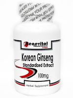 Korean Ginseng Standardized Extract 100mg 100 Capsules ~ Renevitol