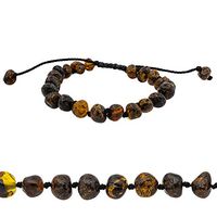 Amberalia Adjustable Knotted Baltic Amber Bracelet, Helps in Pain Relief - Boost Immune System - ONE Size FITS Most - Dark Green -L