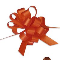 4" Orange Pull String Bow | Quantity: 50 Width 3/16"