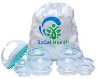Massage Cupping Therapy Sets- 8 Silicone Massage Cups with Anti Cellulite Massage Brush
