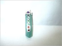 Jet Green Aventurine Point Chakra Pendant 2 inch Approx. Faceted A++ Top Jet International Healing India Crystal Therapy Booklet Chakra Balancing Image is JUST A Reference