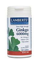 Lamberts Ginkgo 6000mg Extra High Strength, 180 tablets