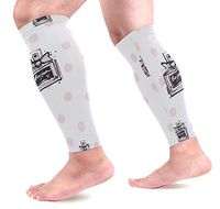 Anmarco Fashion Parfumes Dots Sports Calf Compression Sleeves Leg Compression Socks Calf Guard for Running, Cycling, Maternity, Travel, Nurses