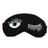 Drasawee Cartoon Travel Comfortable Eyes Mask Eyeshade for Sleeping Black
