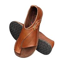 UFoothold Open Toe Sandal Orthopedic Splint for Women Casual PU Leather Big Toe Correction Sandals for Women Orthopedic Bunion Corrector,Brown,37