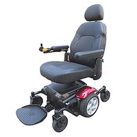 Merits Health Products - Vision Sport - Midwheel Drive Power Chair- 19"W x 18"D - Red - Phillips Power Package TM - to $500 Value