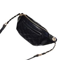 biliten PU Waterproof Wearable Classic Plaid Rhombic Chain Chest Bag