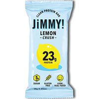 Jimmy! Lemon Crush Protein Bars, 23g Protein, Low Sugar, 12 Count