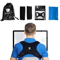 ​Posture Corrector for Men​ and​ Women - Upright Back Brace Straightener ​for​ Spine Support, Neck Pain ​and​ Shoulder Slouching with Resistance Band (Black, Medium 28"-38')