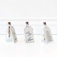 2" X 3" X .25" Wood Tag w/Container (Notes From Heaven, Goodbye Is.) White/Black – 10599