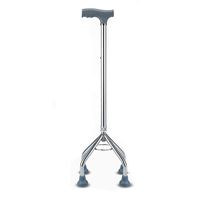 Lightweight Aluminum Alloy Height Adjustable Four-Wheeled Cane Walker Multi-Function Anti-Skid Cane Small Base