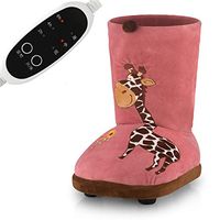 Heating Foot Warmer Boots with 3 Temperature and 3 Timing Settings, Electric Slippers Pad for Stiff Feet, Arthritis, Cold Feet, Bed Buddy Warming Foot,Pink
