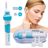 Ear Wax Removal Kit, Ear Cleaner, Electric Earwax Removal Tools, Ear Vacuum Cleaner Easy Earwax Remover Soft Prevent Ear-Pick Clean Tools Set with LED Light