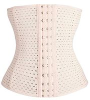 Male Female Adjustable Magnetic Posture Corrector Corset Brace Back Belt Lumbar Support,3 Hooks Beige,M