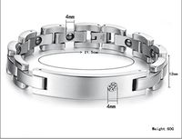 SunIfSnow Lovers Magnetic Radiation with Anti-Fatigue Couple of Titanium Steel Bracelet Men