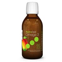 NutraSea Omega 3 Fish Oil Supplement, GMO Free Liquid Burpless Fish Oil, Mango, 200 mL