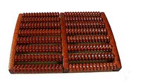 WG Eight Rows Solid Wooden Roller Foot Massager Pedicure Machine Foot Brush Wooden feet meridians Foot Massager
