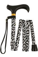Shorter Folding Cane in Zebra Design